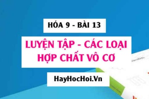 Tính chất hóa học các loại hợp chất vô cơ, cách phân loại các hợp chất vô cơ và bài tập luyện tập - Hóa 9 bài 13